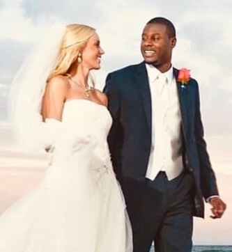 Lorenzo Cain with his wife Jenny Cain